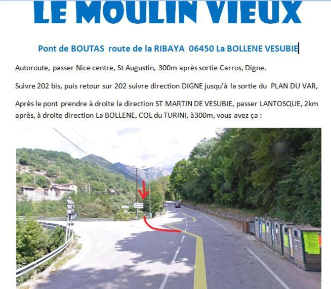 Moulin Vieux Bed & Breakfast La Bollene-Vesubie Bagian luar foto